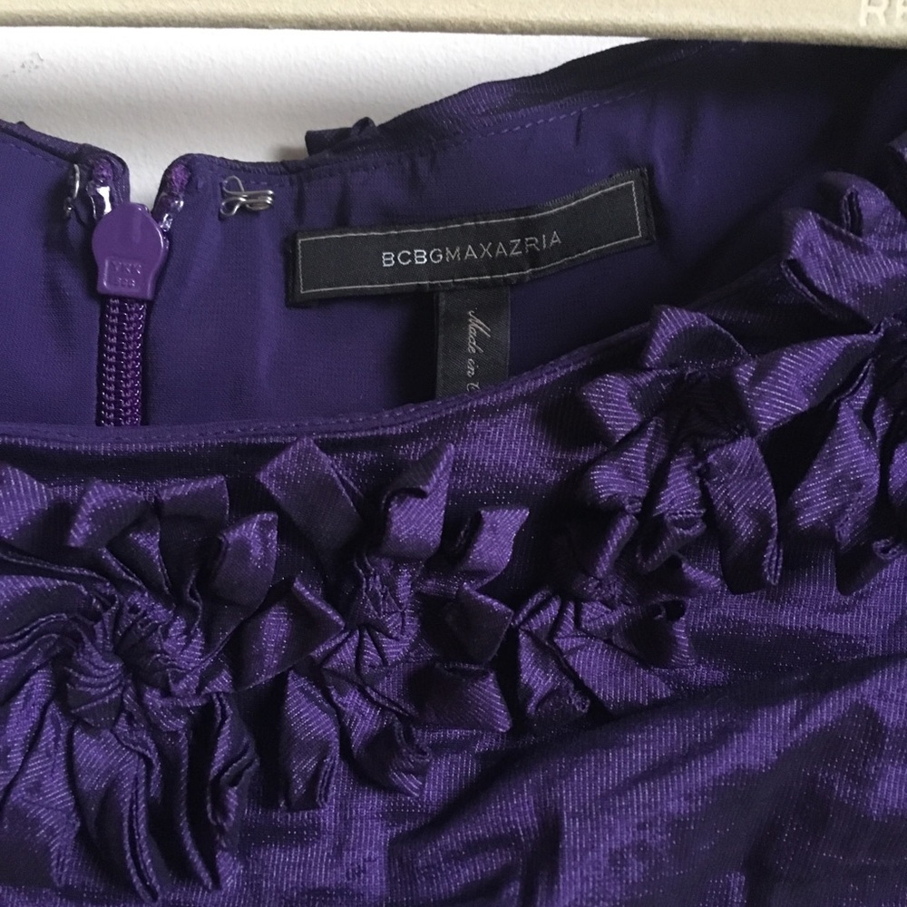 BCBG Max Azria Purple Flower Detail Dress - Picture 3 of 6